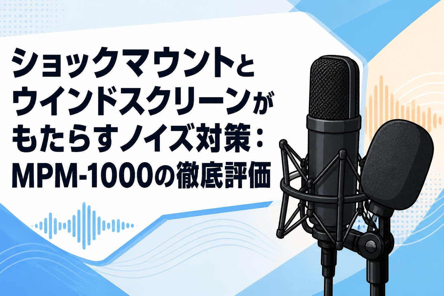 ショックマウントとウインドスクリーンがもたらすノイズ対策：MPM-1000の徹底評価