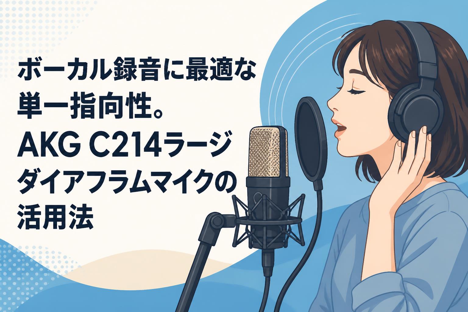 ボーカル録音に最適な単一指向性。AKG C214ラージダイアフラムマイクの活用法
