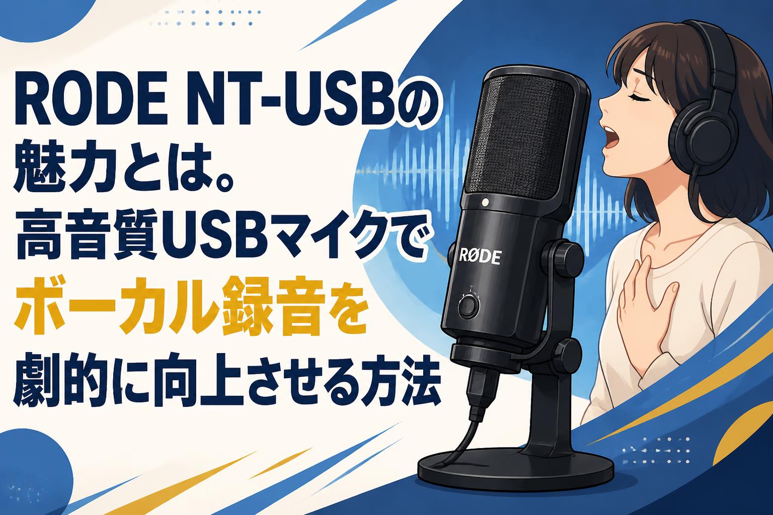 RODE NT-USBの魅力とは。高音質USBマイクでボーカル録音を劇的に向上させる方法