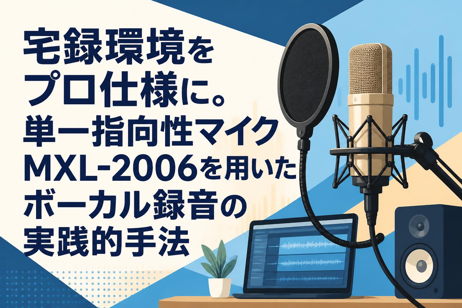 宅録環境をプロ仕様に。単一指向性マイクMXL-2006を用いたボーカル録音の実践的手法