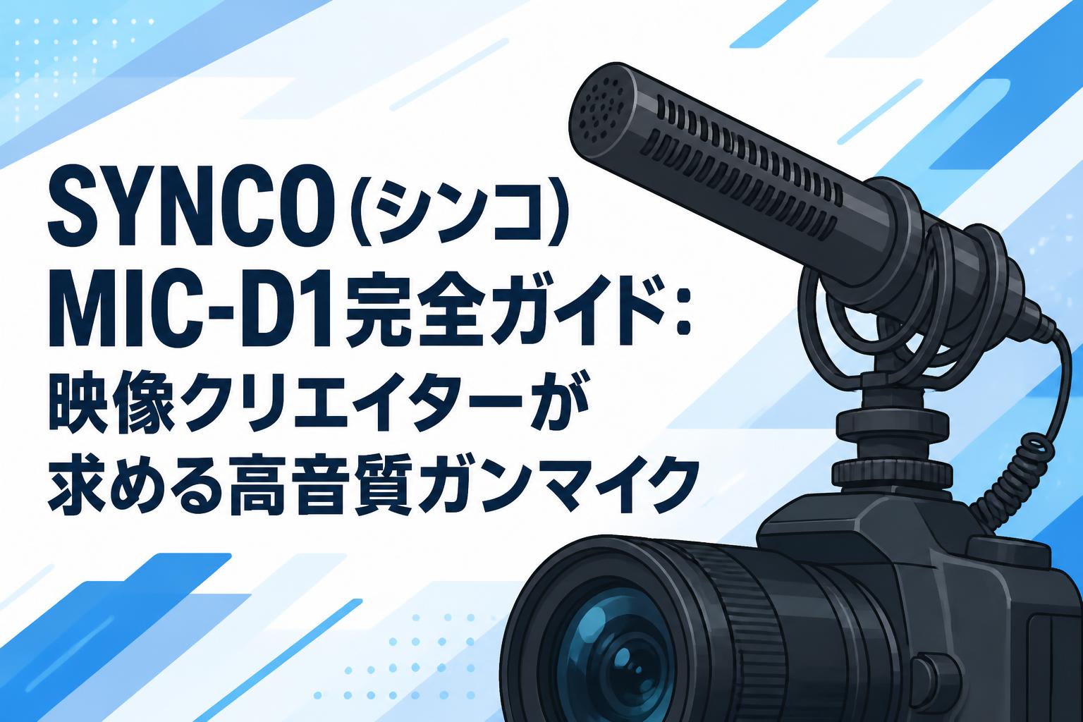 SYNCO（シンコ）MIC-D1完全ガイド：映像クリエイターが求める高音質ガンマイク
