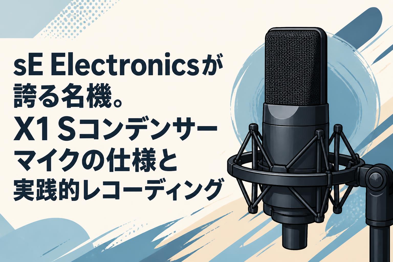sE Electronicsが誇る名機。X1 Sコンデンサーマイクの仕様と実践的レコーディング