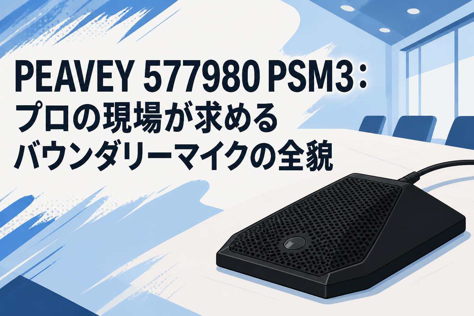 PEAVEY 577980 PSM3：プロの現場が求めるバウンダリーマイクの全貌