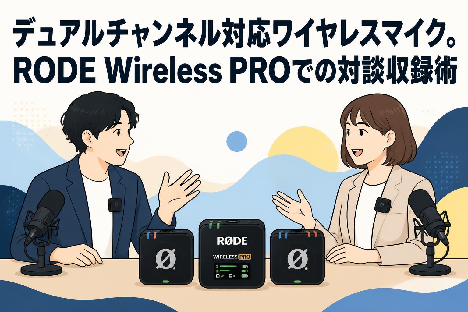 デュアルチャンネル対応ワイヤレスマイク。RODE Wireless PROでの対談収録術