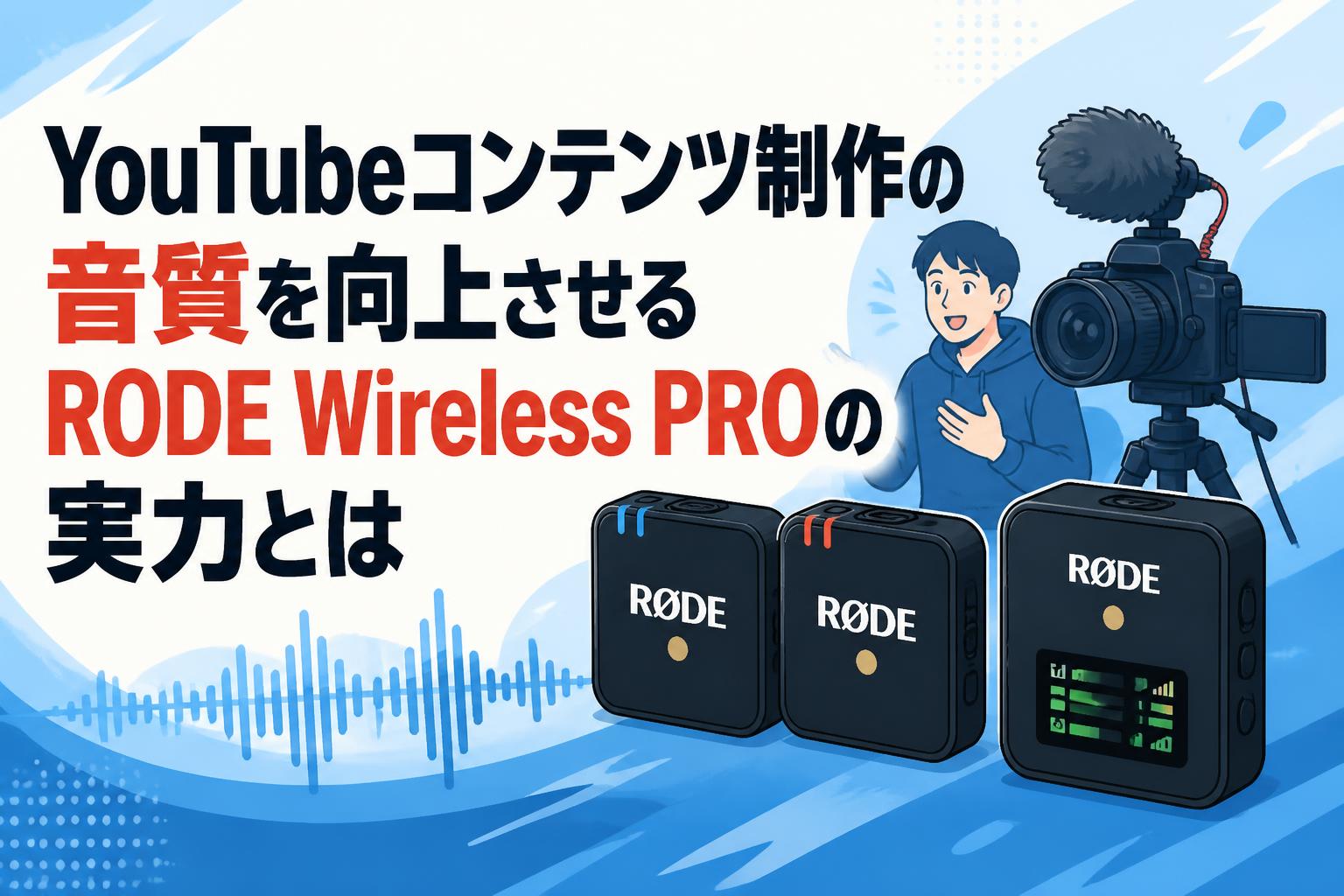 YouTubeコンテンツ制作の音質を向上させるRODE Wireless PROの実力とは