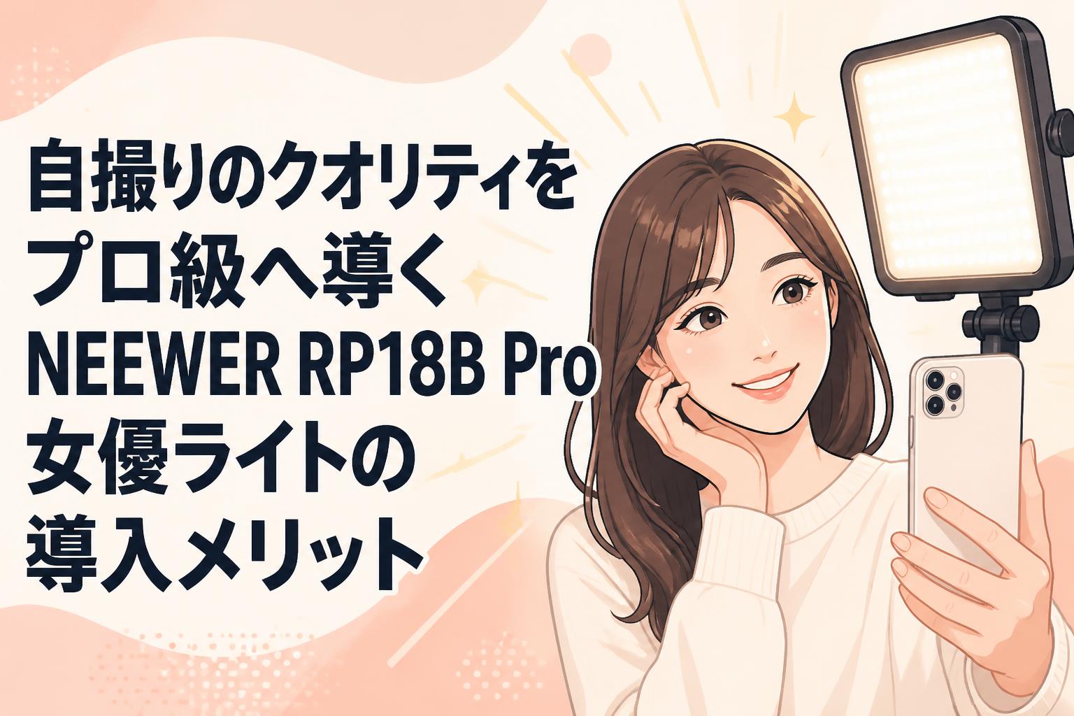自撮りのクオリティをプロ級へ導くNEEWER RP18B Pro女優ライトの導入メリット
