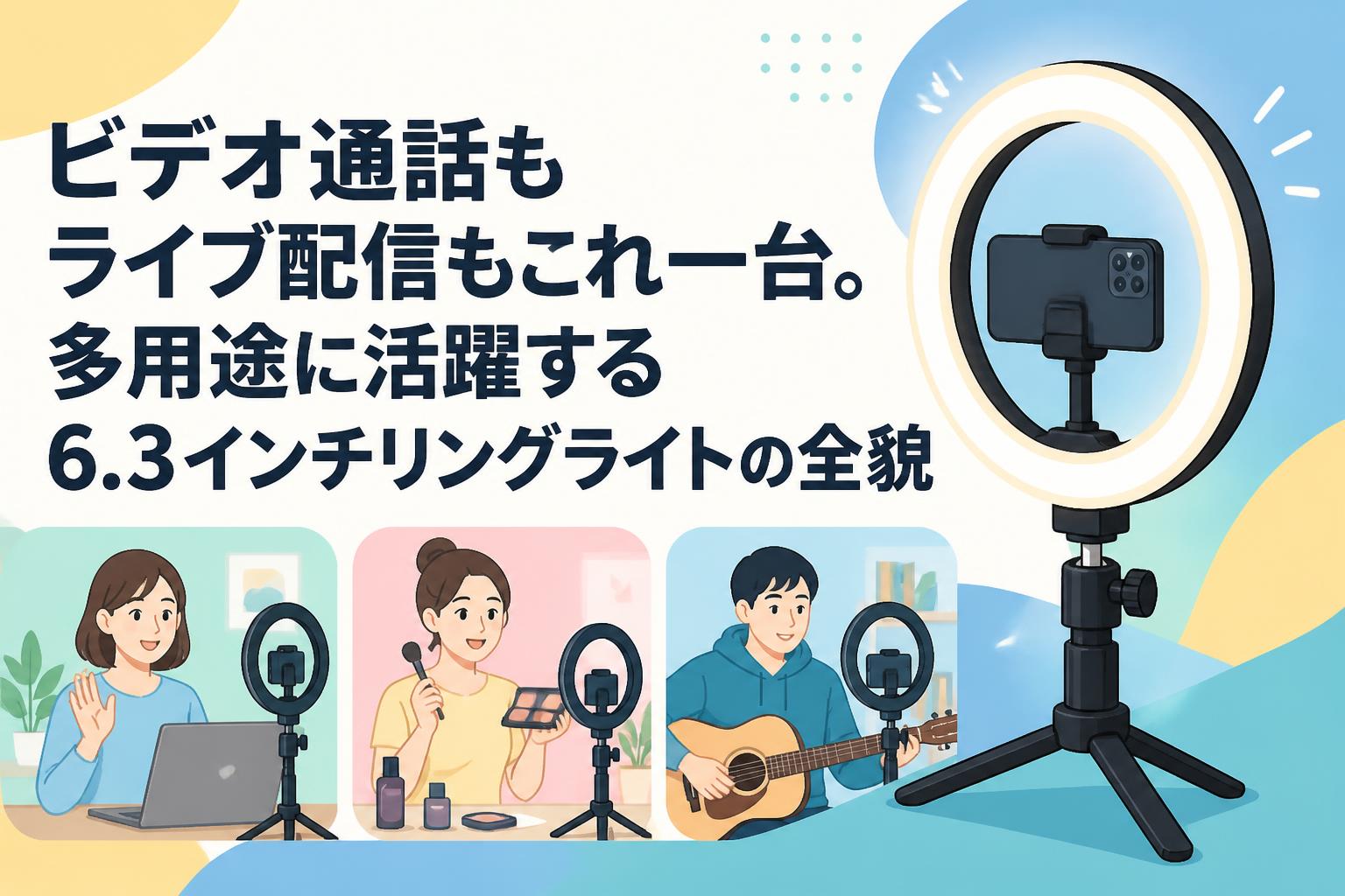 ビデオ通話もライブ配信もこれ一台。多用途に活躍する6.3インチリングライトの全貌