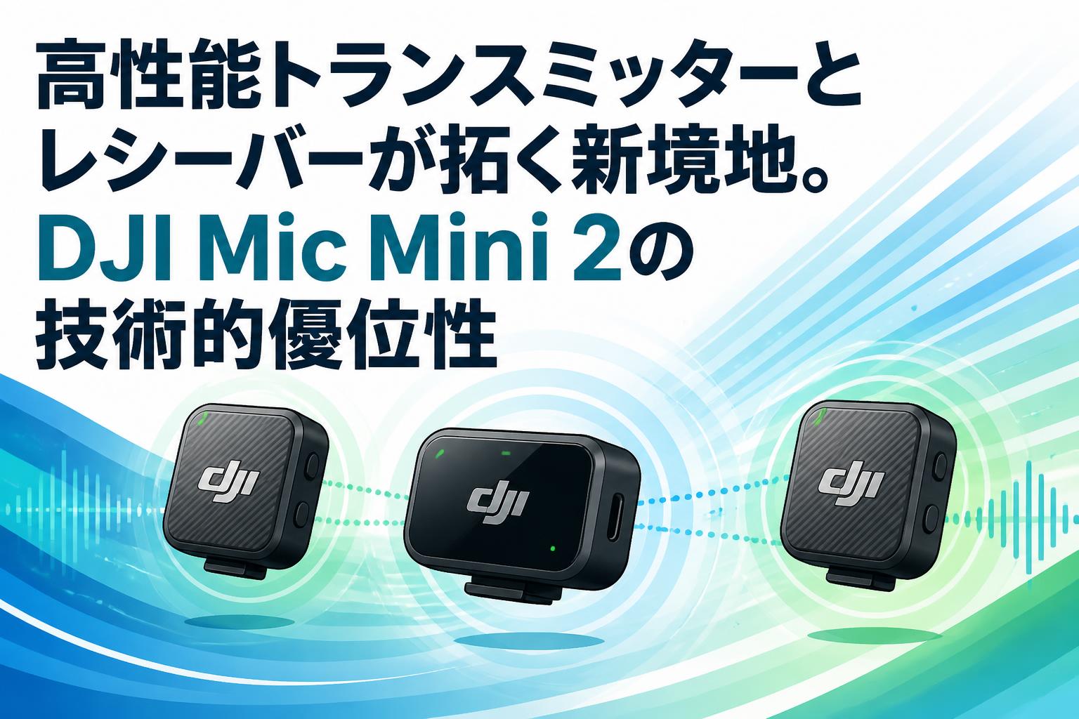 高性能トランスミッターとレシーバーが拓く新境地。DJI Mic Mini 2の技術的優位性
