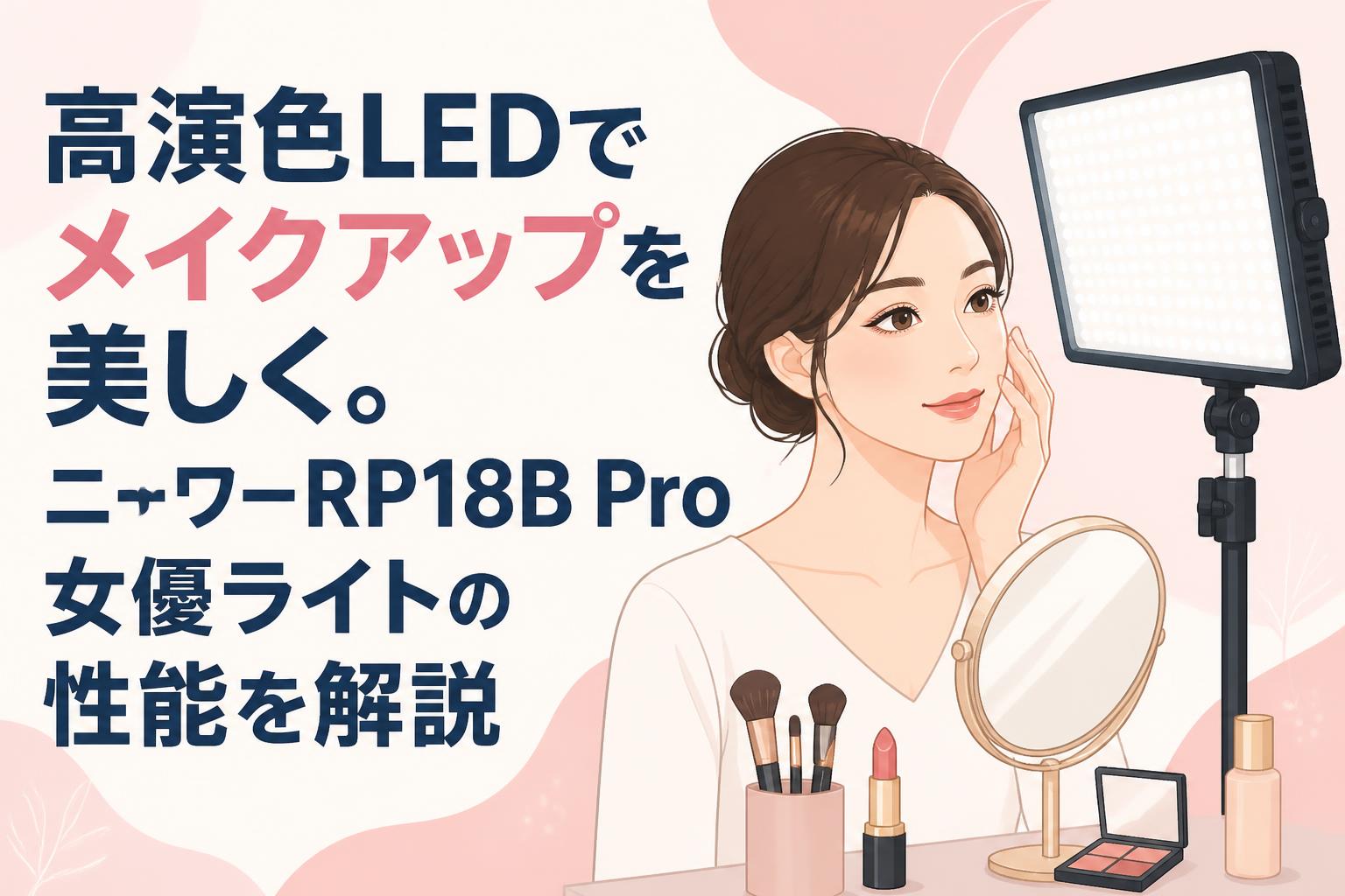 高演色LEDでメイクアップを美しく。ニーワーRP18B Pro女優ライトの性能を解説