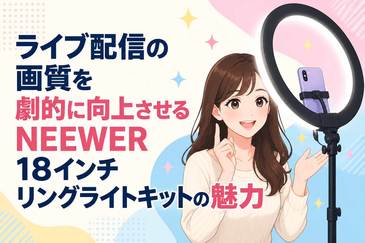 ライブ配信の画質を劇的に向上させるNEEWER 18インチリングライトキットの魅力