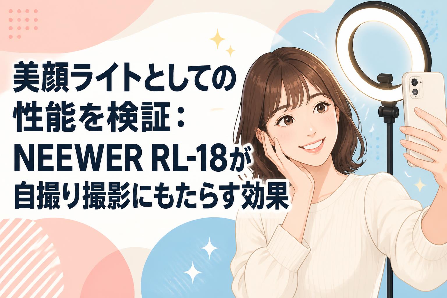 美顔ライトとしての性能を検証：NEEWER RL-18が自撮り撮影にもたらす効果