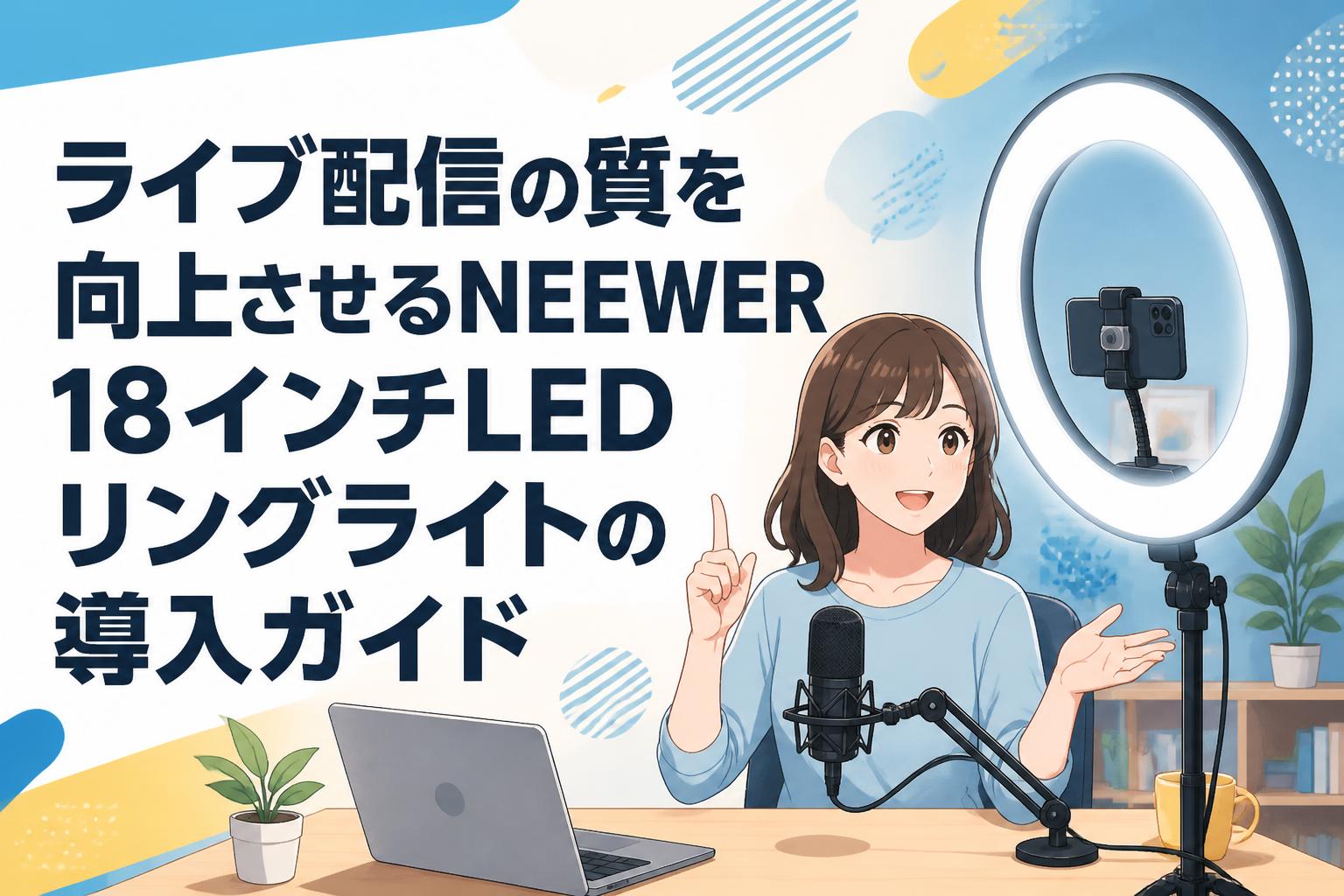 ライブ配信の質を向上させるNEEWER 18インチLEDリングライトの導入ガイド
