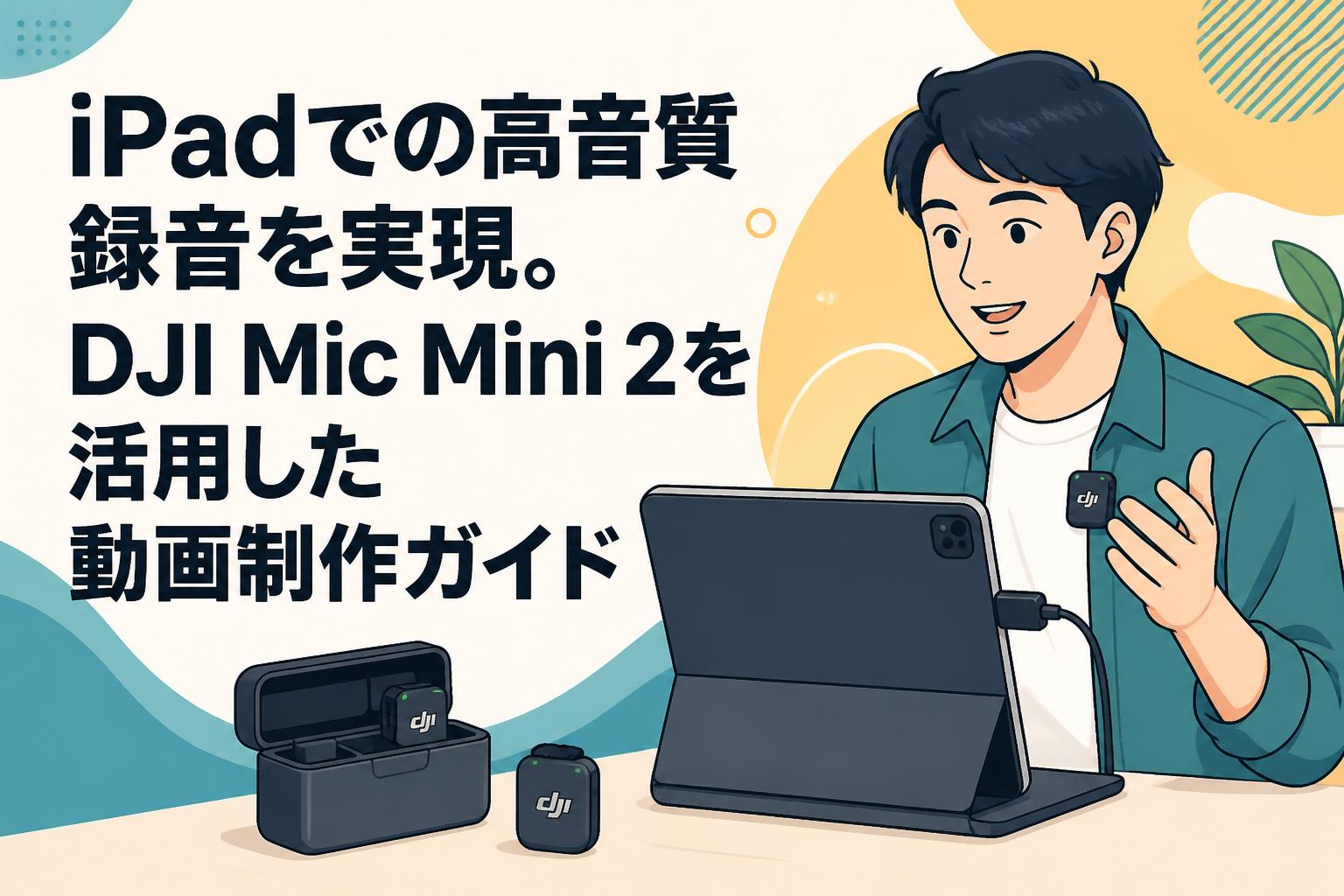 iPadでの高音質録音を実現。DJI Mic Mini 2を活用した動画制作ガイド