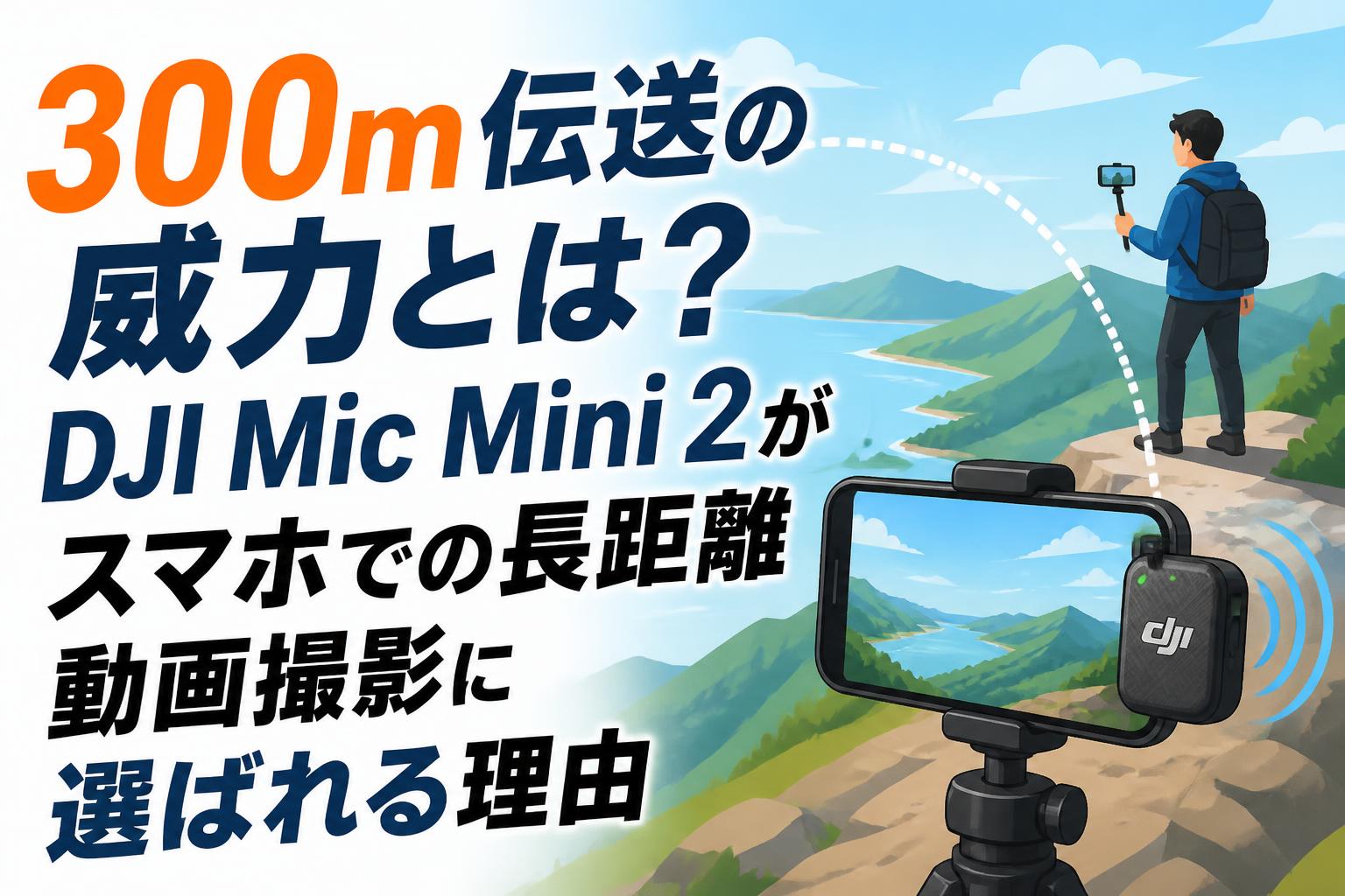 300m伝送の威力とは？DJI Mic Mini 2がスマホでの長距離動画撮影に選ばれる理由