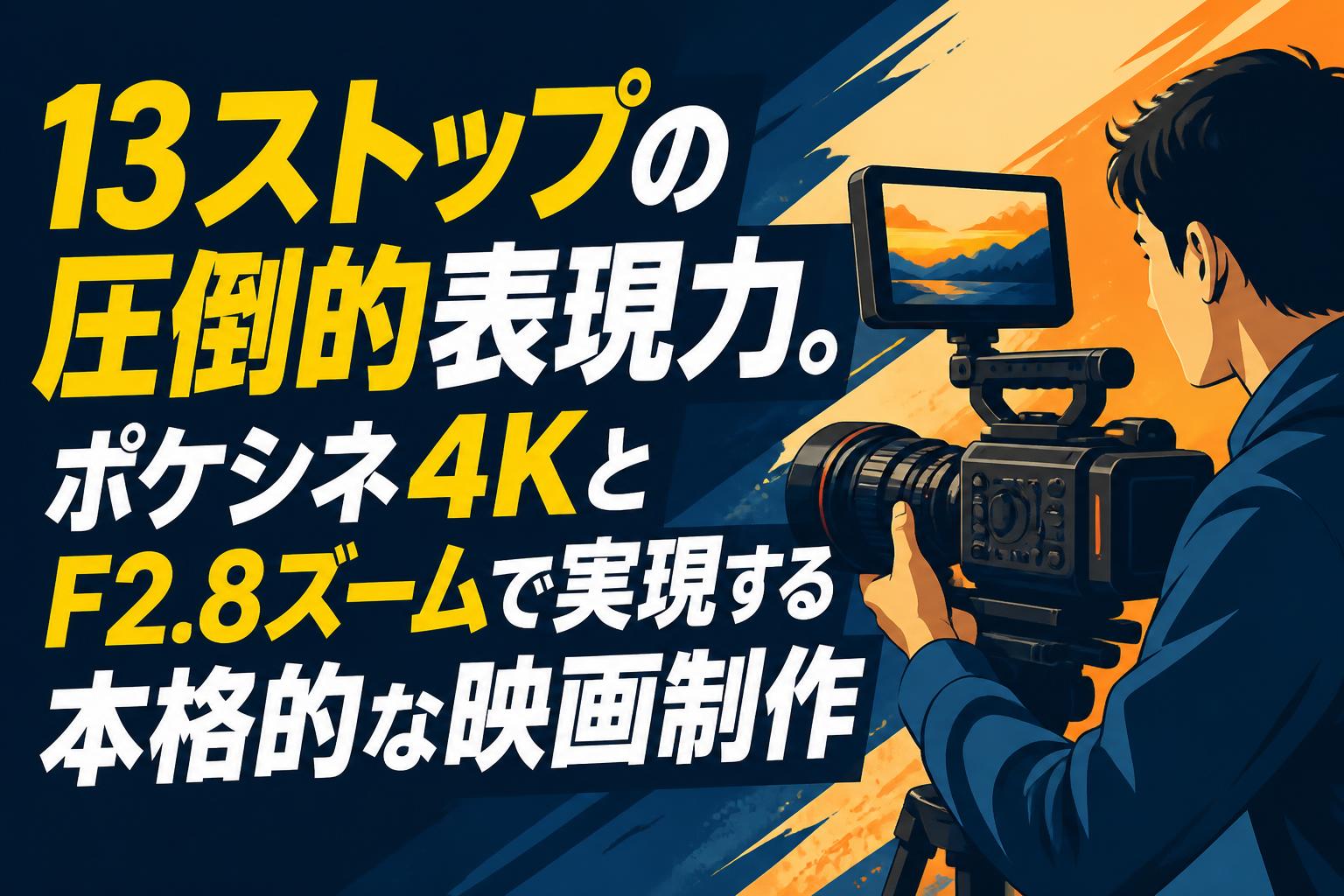 13ストップの圧倒的表現力。ポケシネ4KとF2.8ズームで実現する本格的な映画制作
