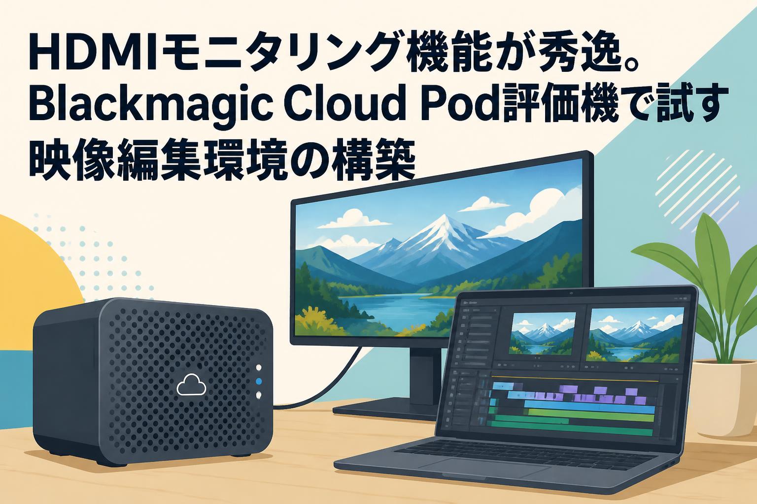 HDMIモニタリング機能が秀逸。Blackmagic Cloud Pod評価機で試す映像編集環境の構築