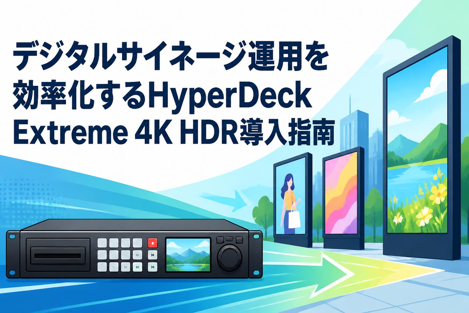 デジタルサイネージ運用を効率化するHyperDeck Extreme 4K HDR導入指南