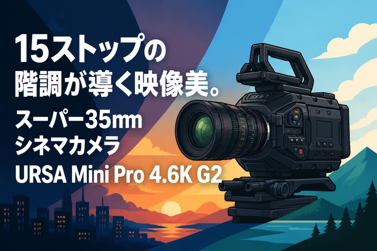 15ストップの階調が導く映像美。スーパー35mmシネマカメラURSA Mini Pro 4.6K G2