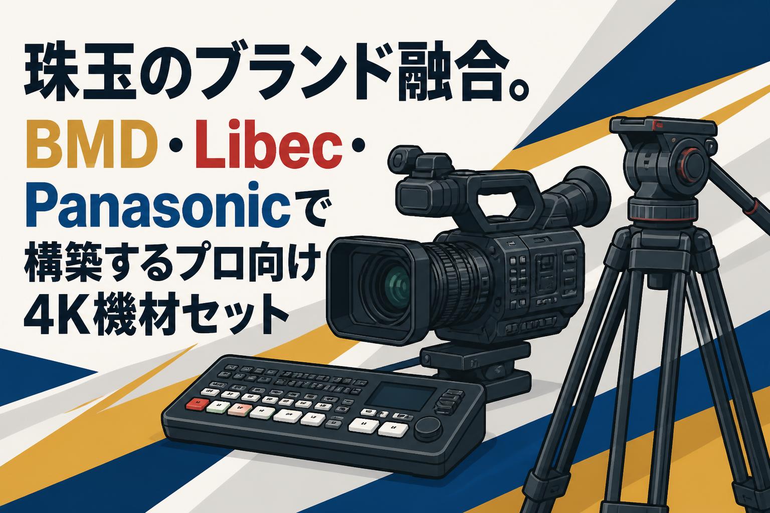 珠玉のブランド融合。BMD・Libec・Panasonicで構築するプロ向け4K機材セット