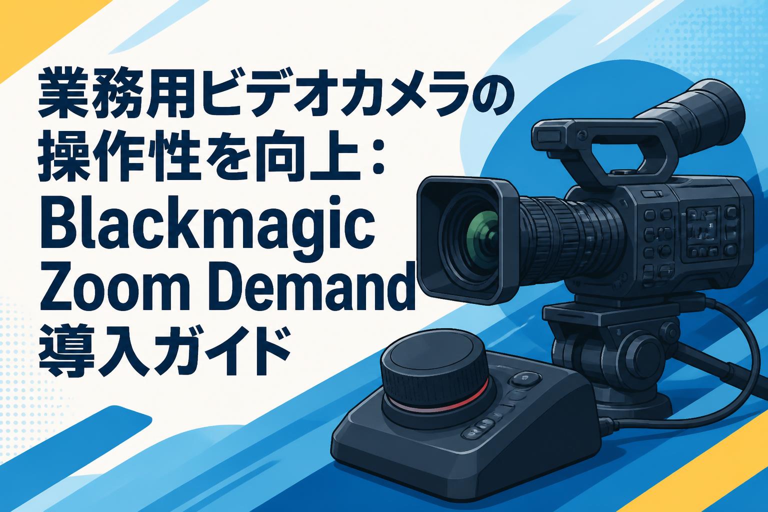 業務用ビデオカメラの操作性を向上：Blackmagic Zoom Demand導入ガイド