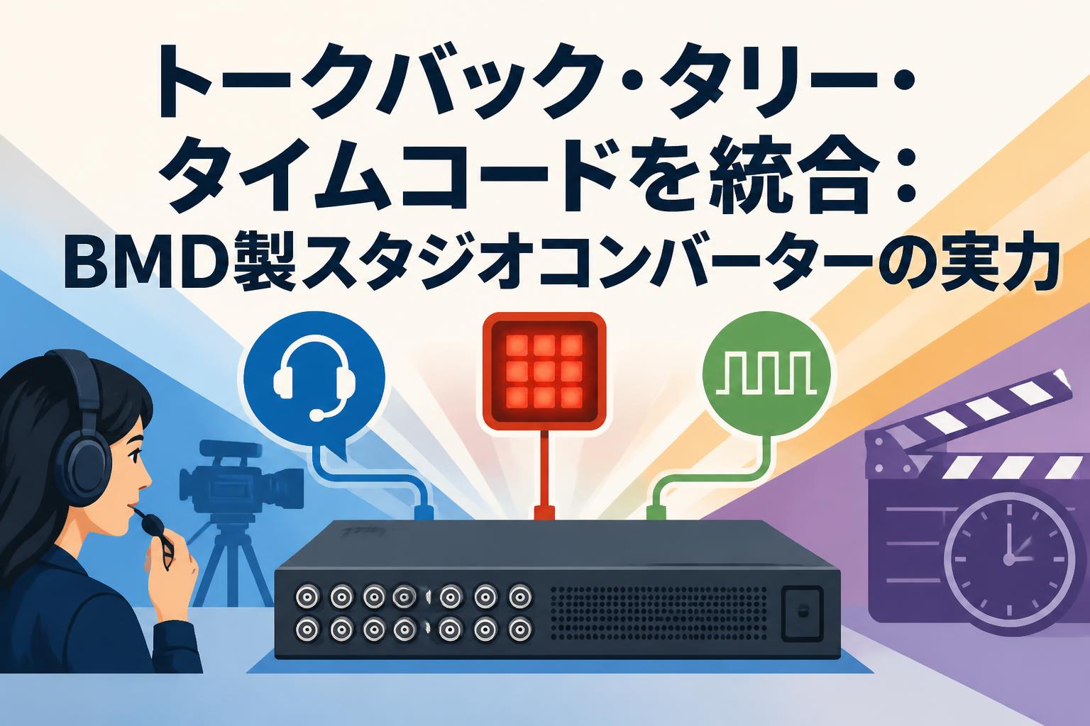 トークバック・タリー・タイムコードを統合：BMD製スタジオコンバーターの実力