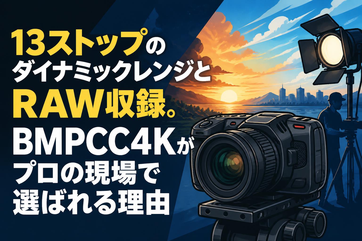 13ストップのダイナミックレンジとRAW収録。BMPCC4Kがプロの現場で選ばれる理由