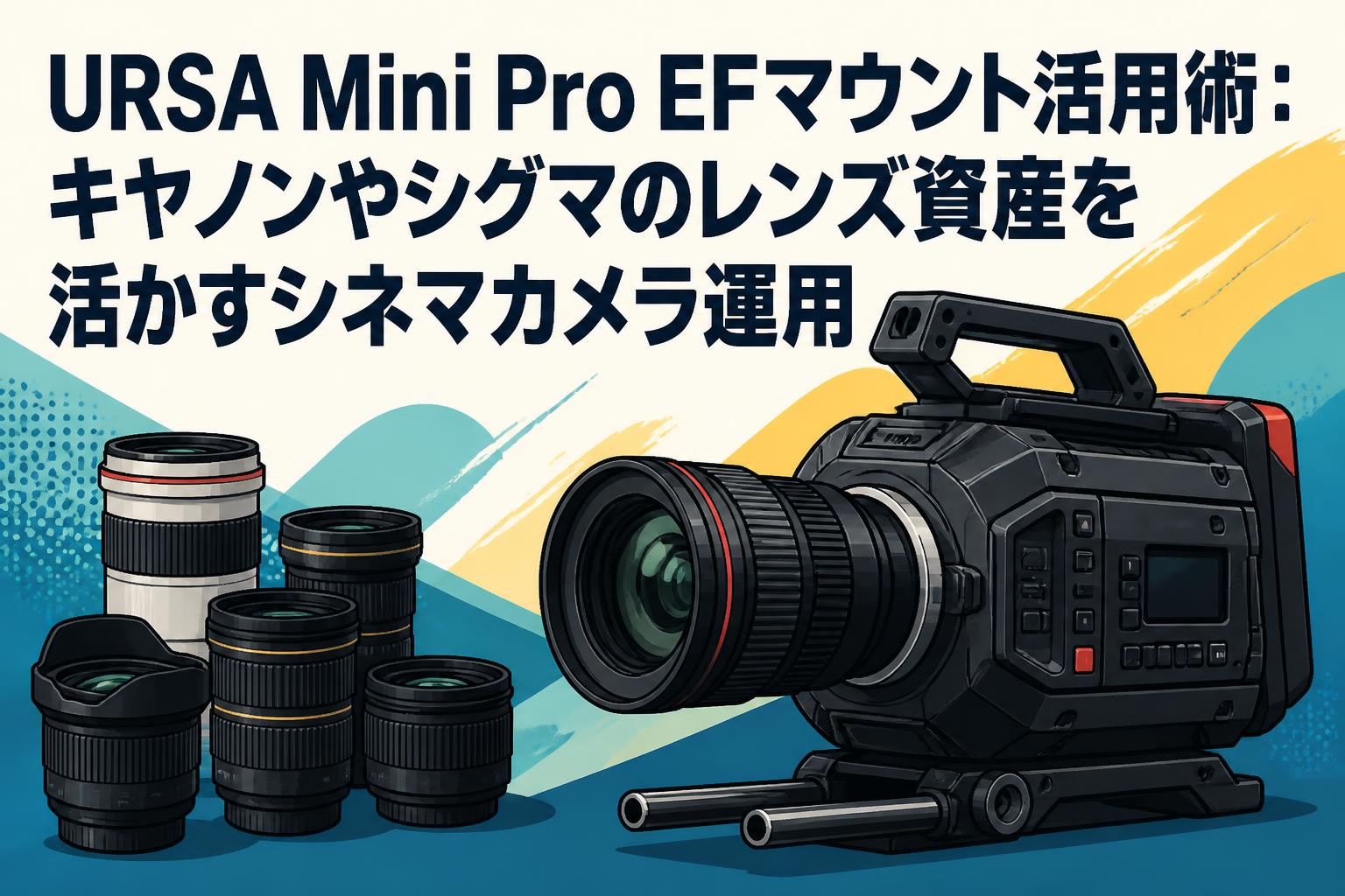 URSA Mini Pro EFマウント活用術：キヤノンやシグマのレンズ資産を活かすシネマカメラ運用