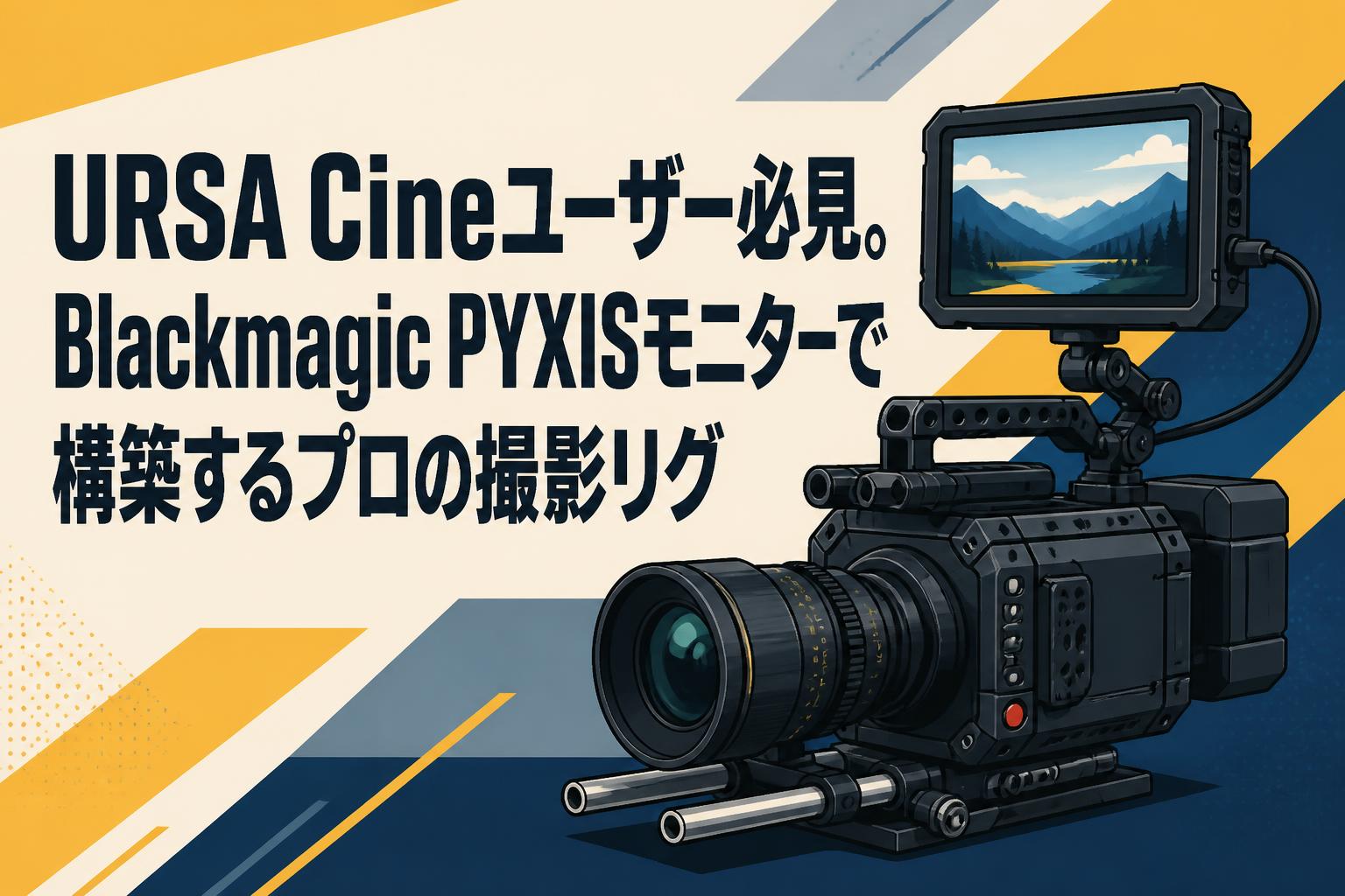 URSA Cineユーザー必見。Blackmagic PYXISモニターで構築するプロの撮影リグ