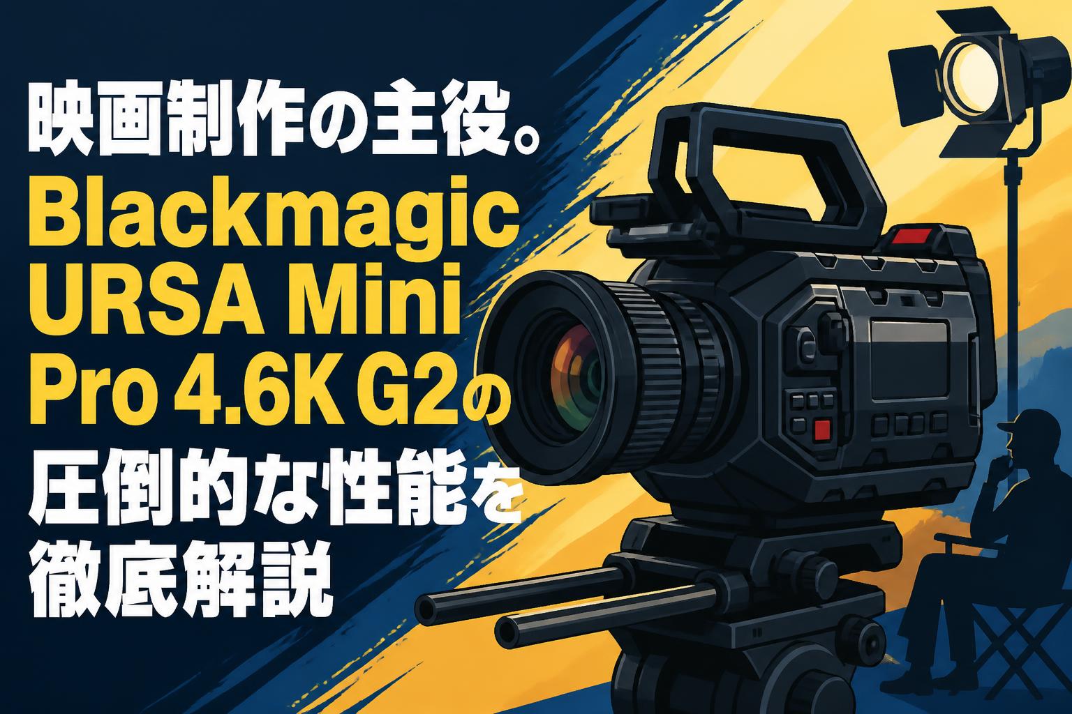 映画制作の主役。Blackmagic URSA Mini Pro 4.6K G2の圧倒的な性能を徹底解説