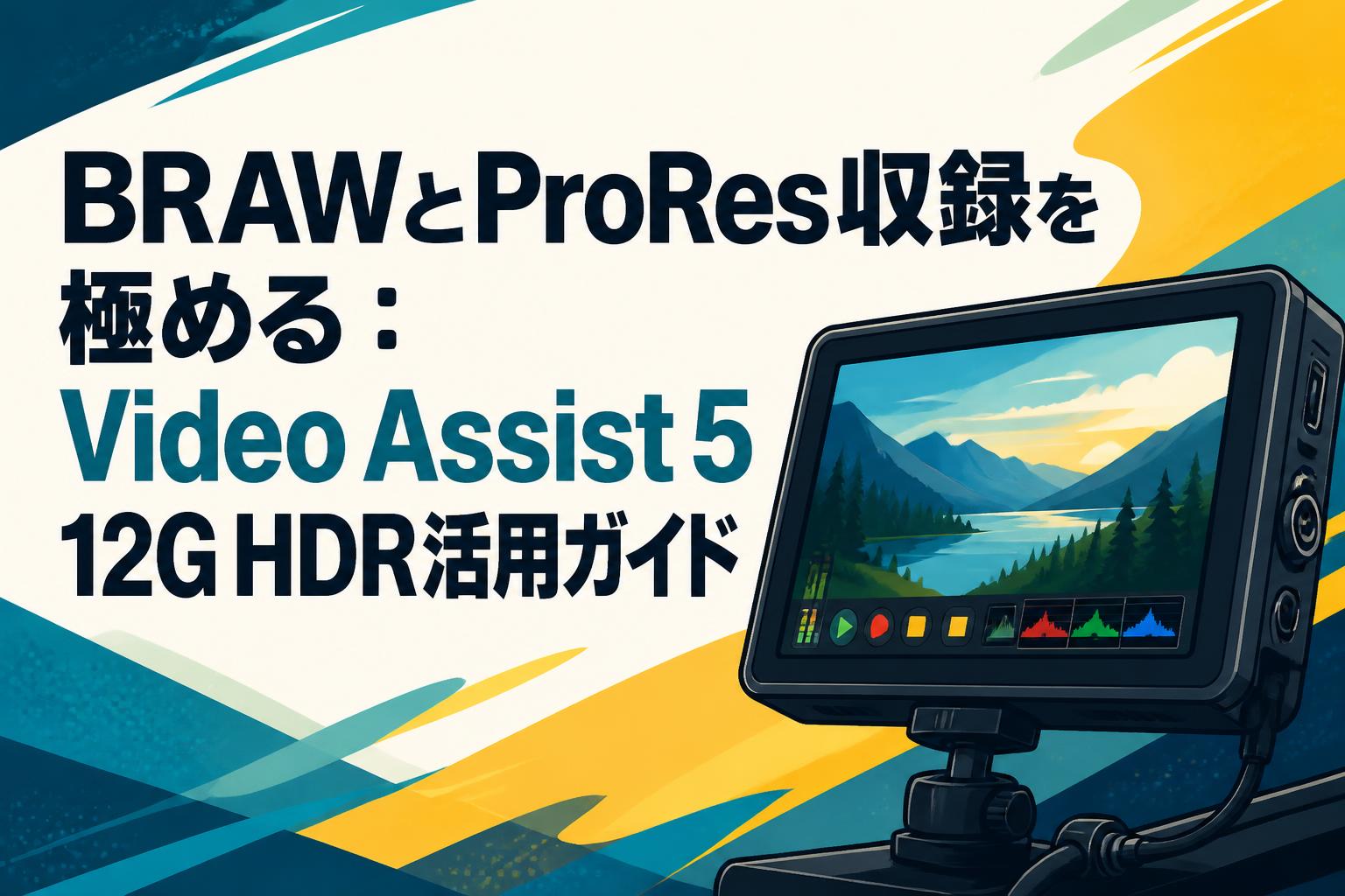 BRAWとProRes収録を極める：Video Assist 5 12G HDR活用ガイド