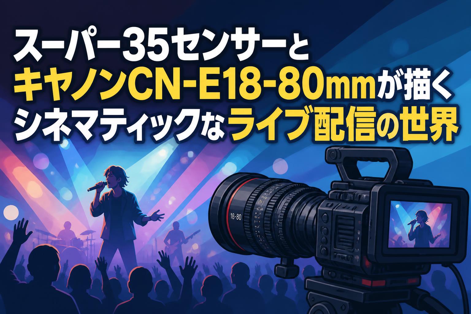 スーパー35センサーとキヤノンCN-E18-80mmが描くシネマティックなライブ配信の世界