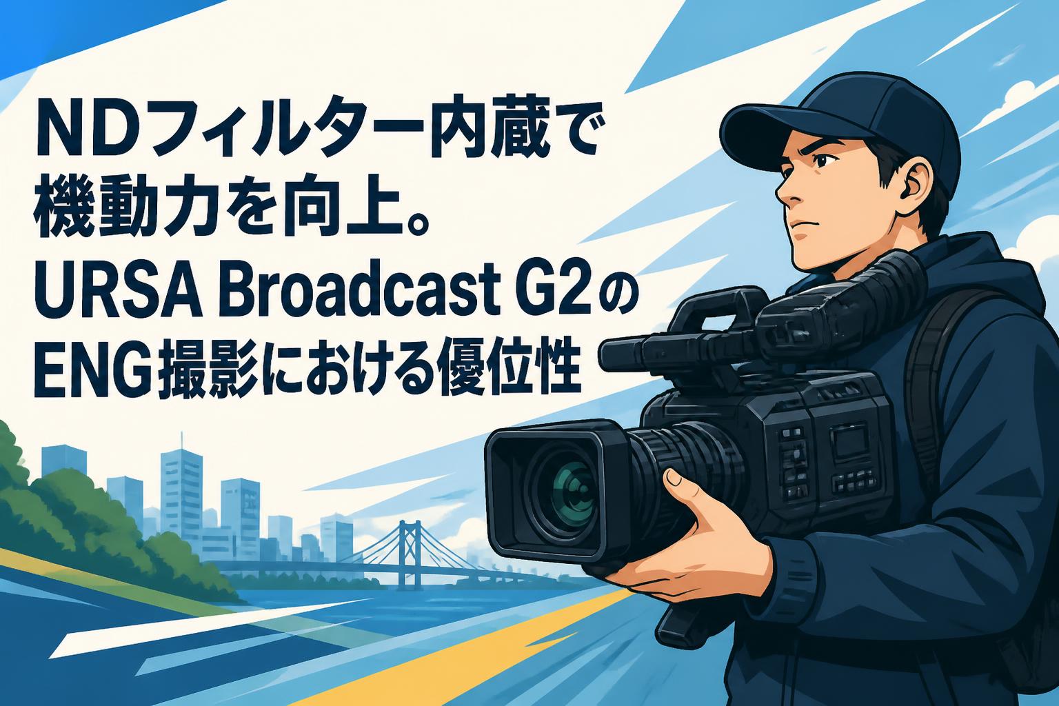 NDフィルター内蔵で機動力を向上。URSA Broadcast G2のENG撮影における優位性