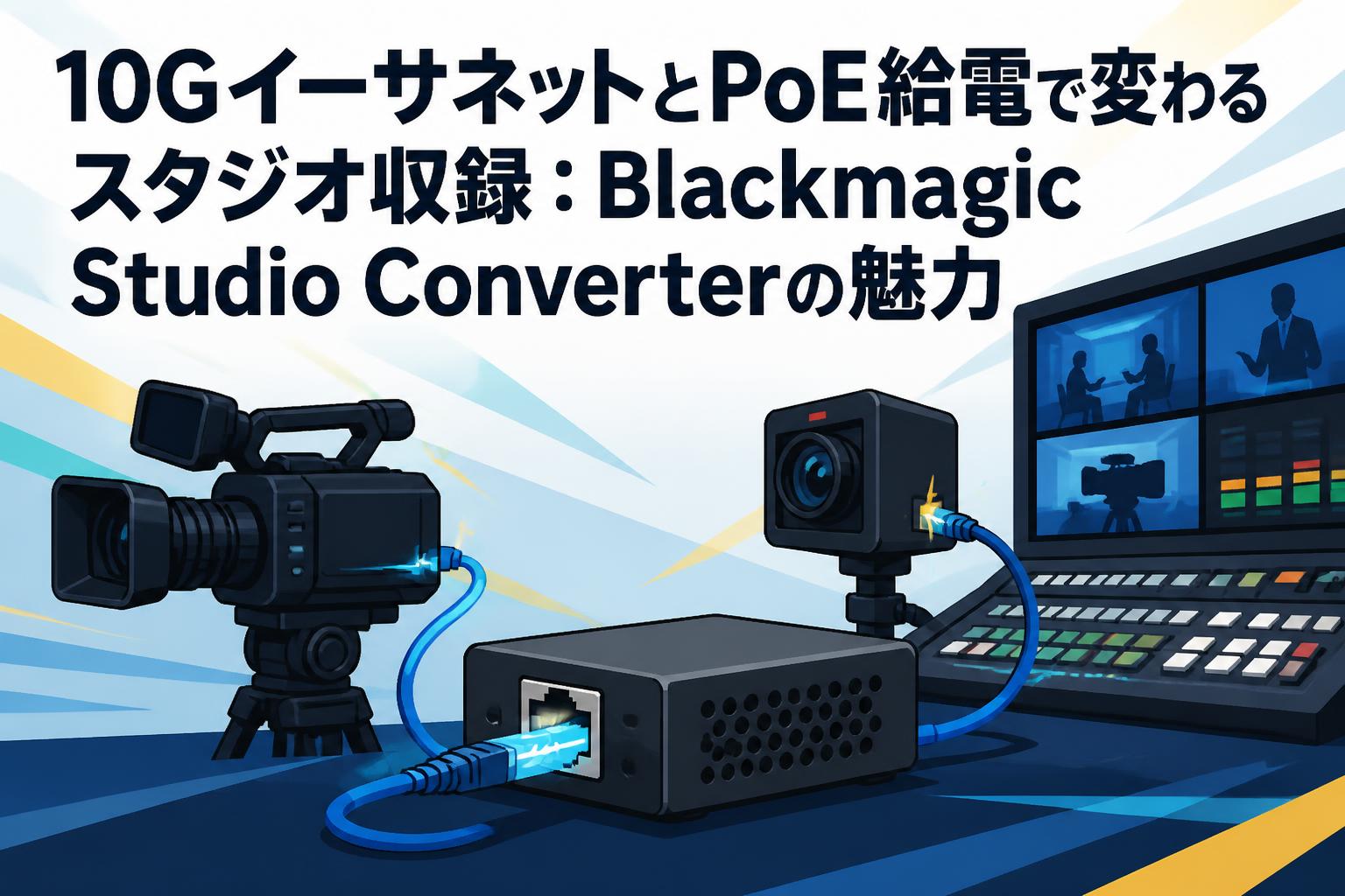 10GイーサネットとPoE給電で変わるスタジオ収録：Blackmagic Studio Converterの魅力
