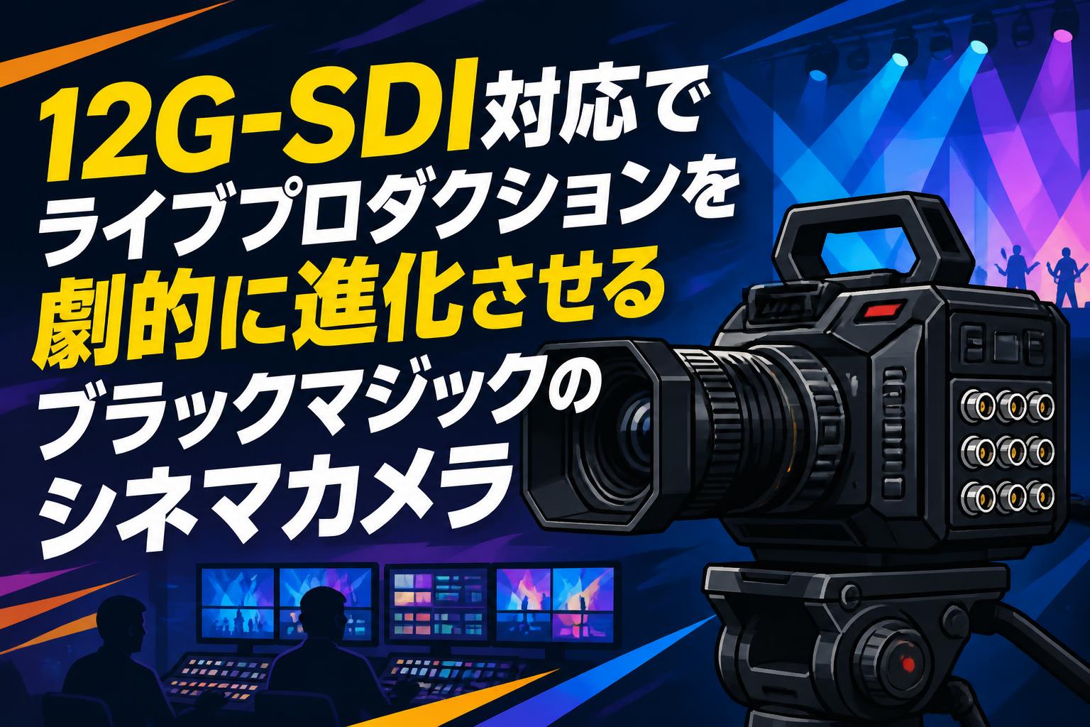 12G-SDI対応でライブプロダクションを劇的に進化させるブラックマジックのシネマカメラ