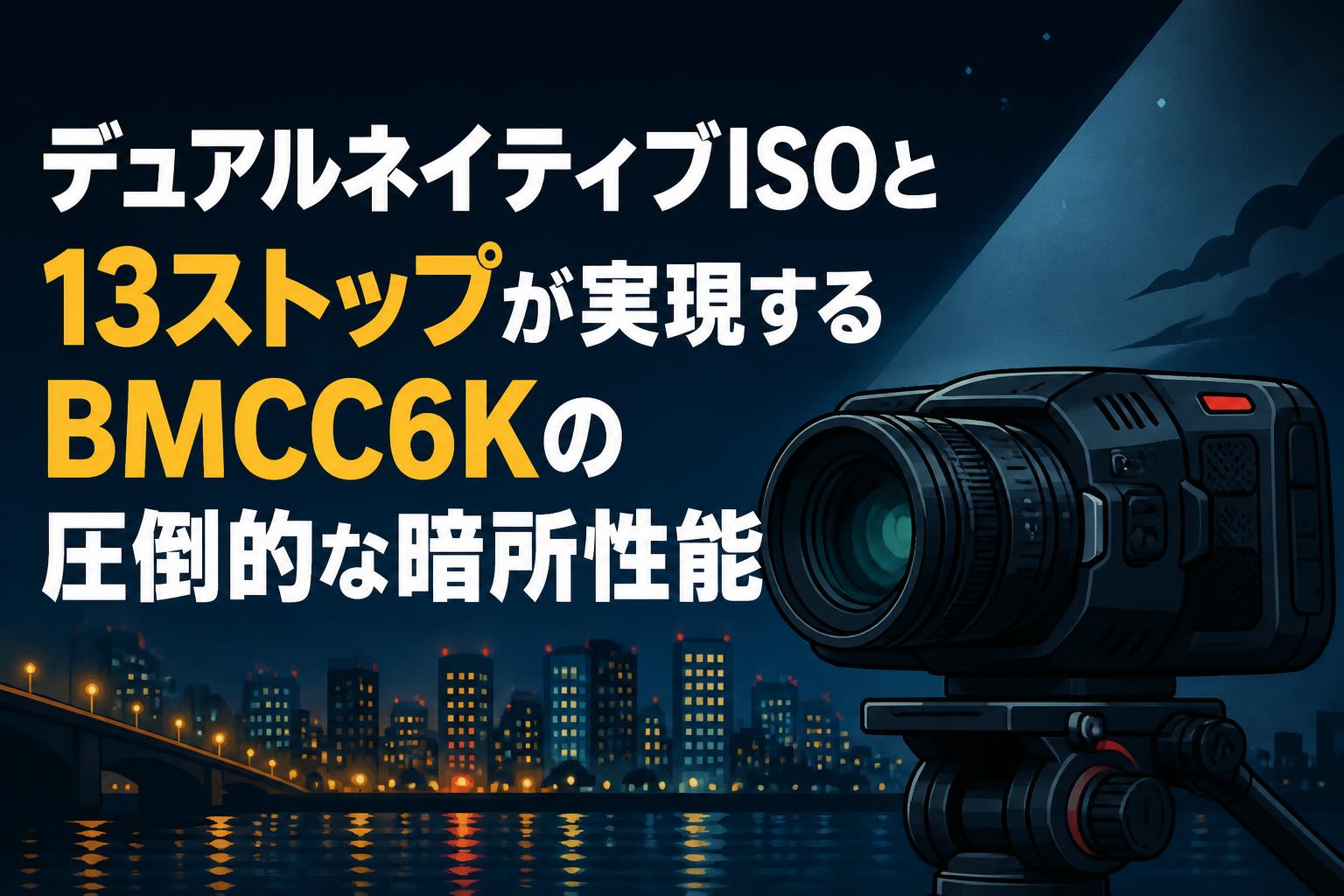 デュアルネイティブISOと13ストップが実現するBMCC6Kの圧倒的な暗所性能