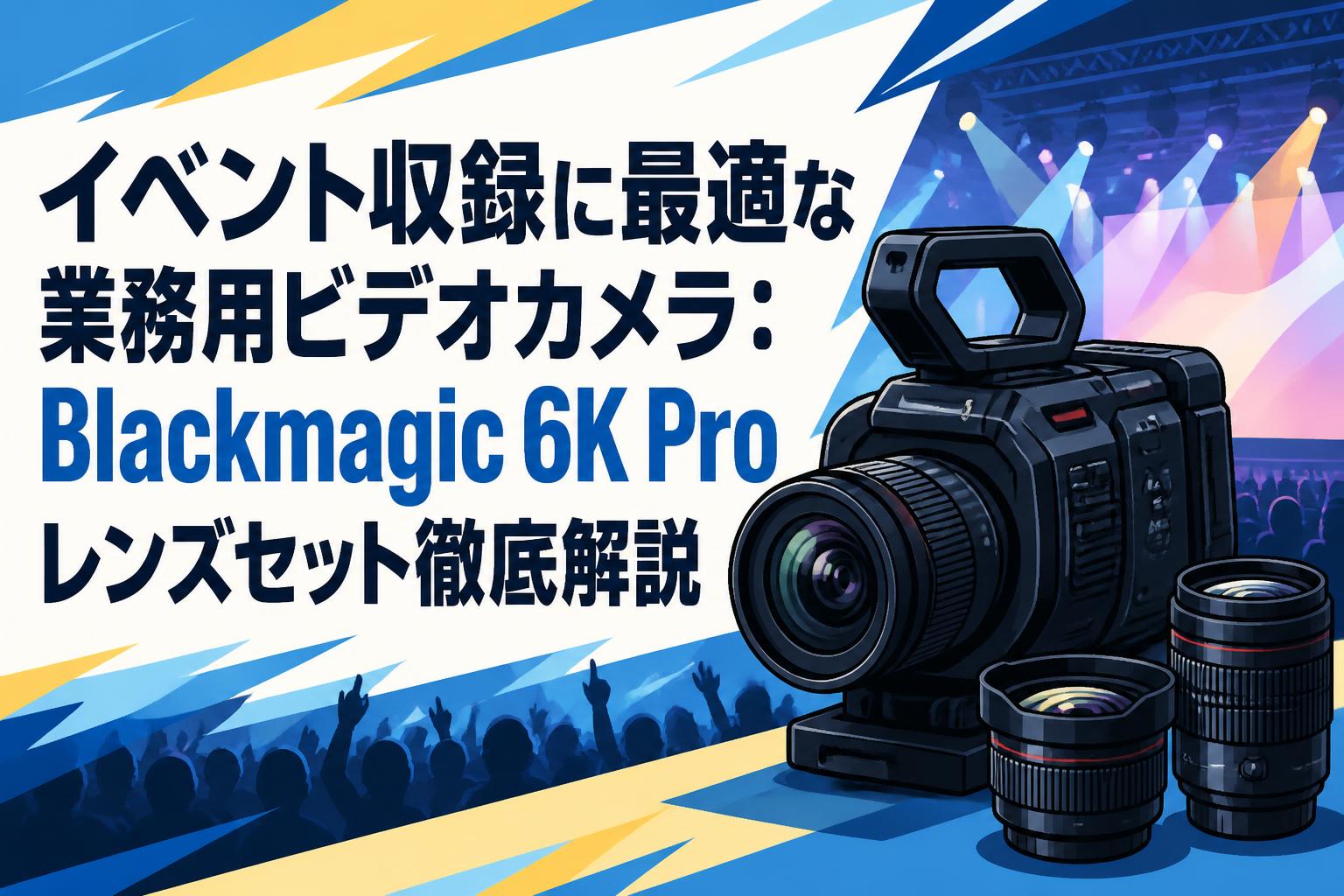 イベント収録に最適な業務用ビデオカメラ：Blackmagic 6K Proレンズセット徹底解説