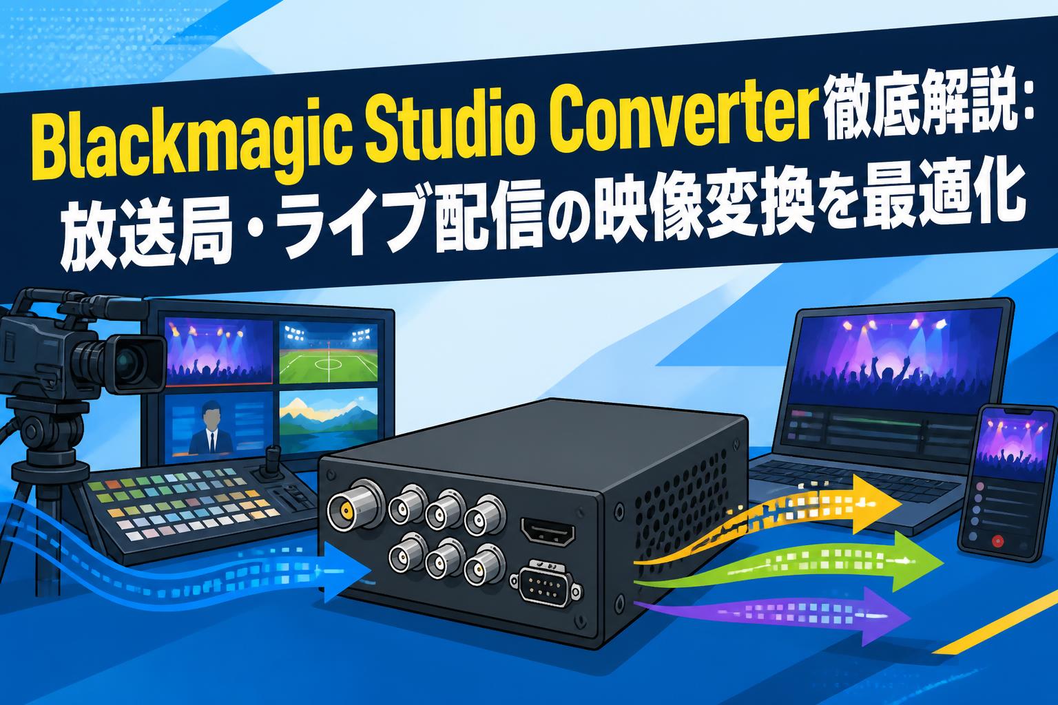 Blackmagic Studio Converter徹底解説：放送局・ライブ配信の映像変換を最適化