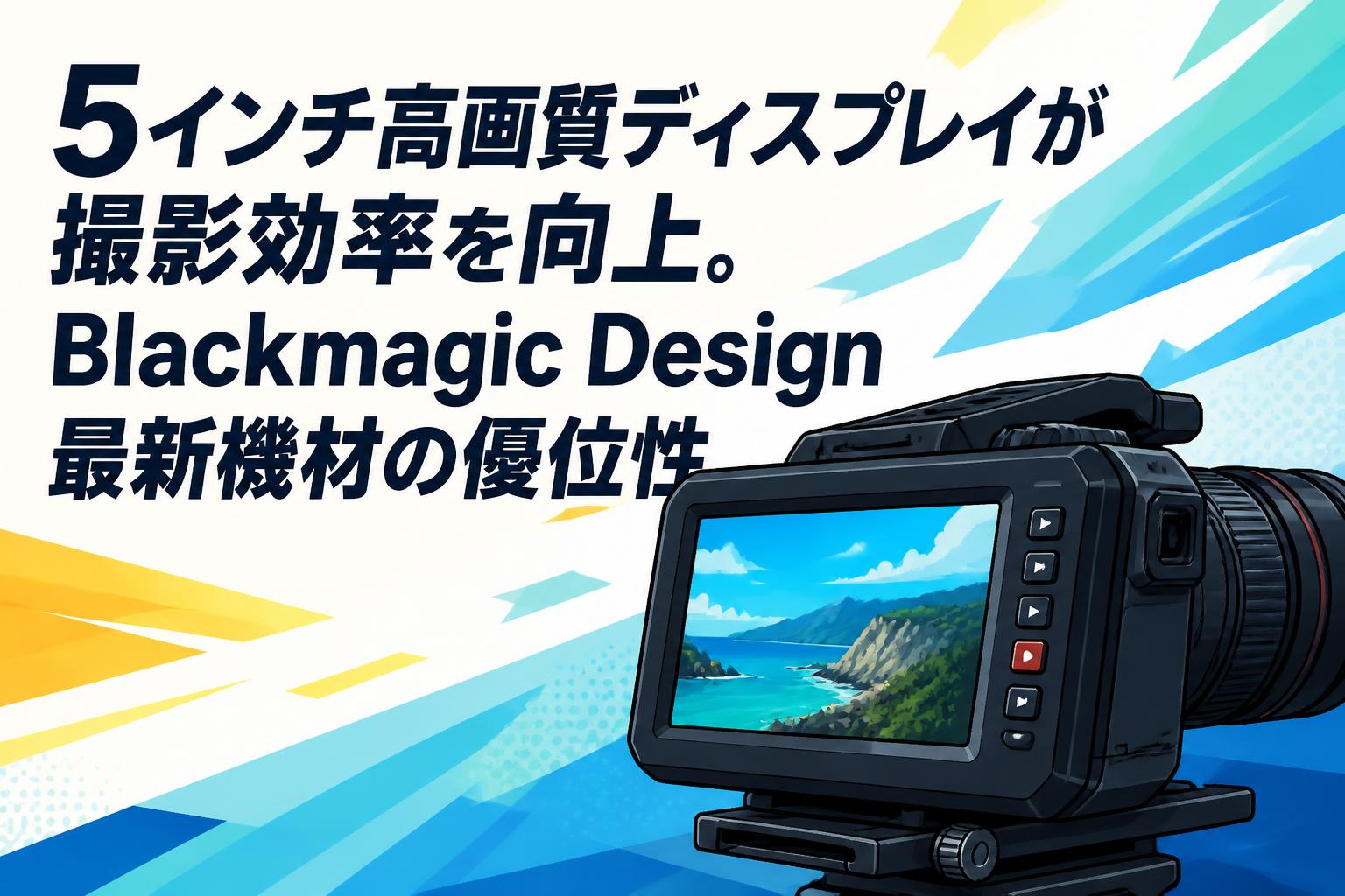 5インチ高画質ディスプレイが撮影効率を向上。Blackmagic Design最新機材の優位性