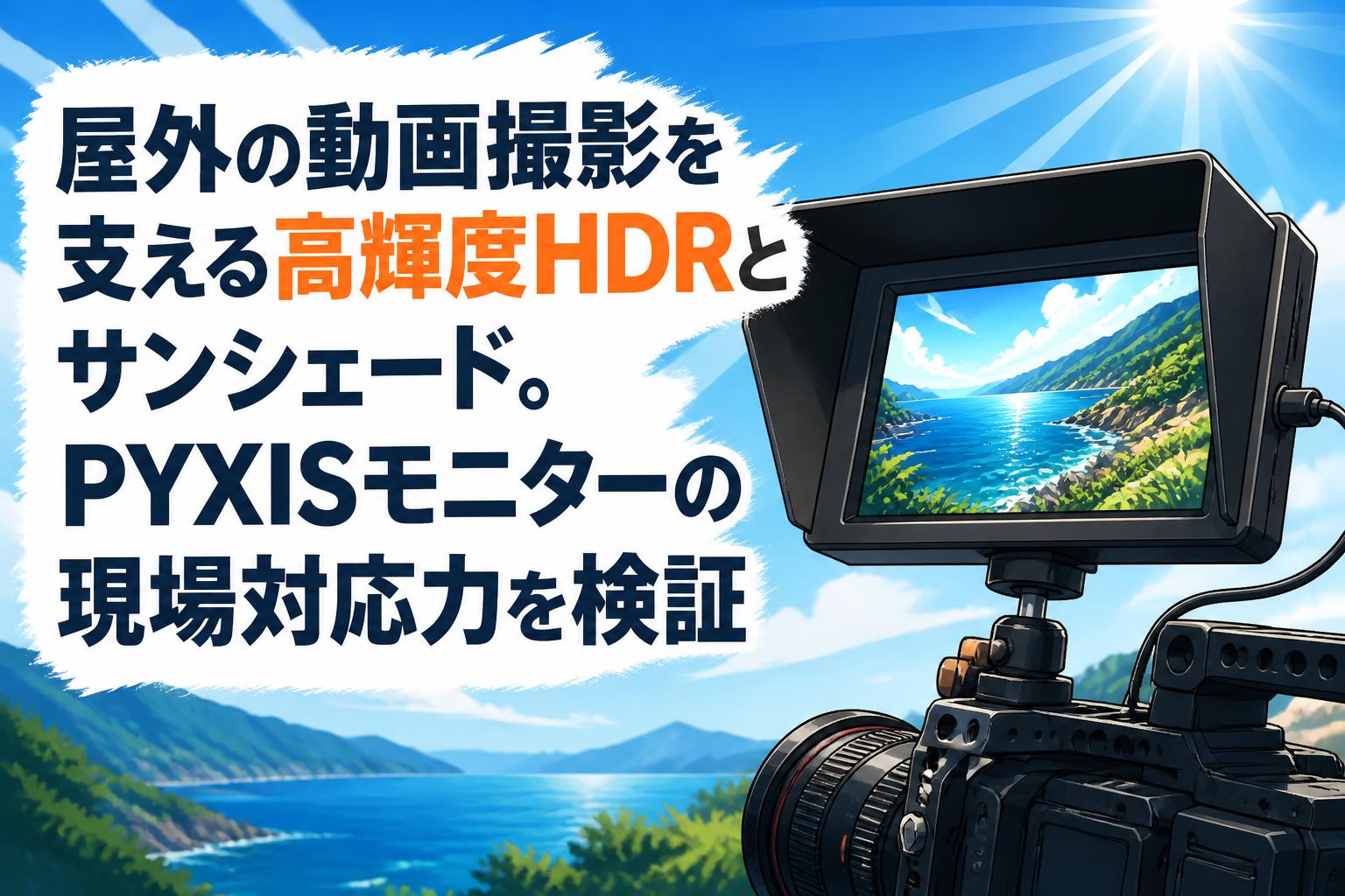 屋外の動画撮影を支える高輝度HDRとサンシェード。PYXISモニターの現場対応力を検証