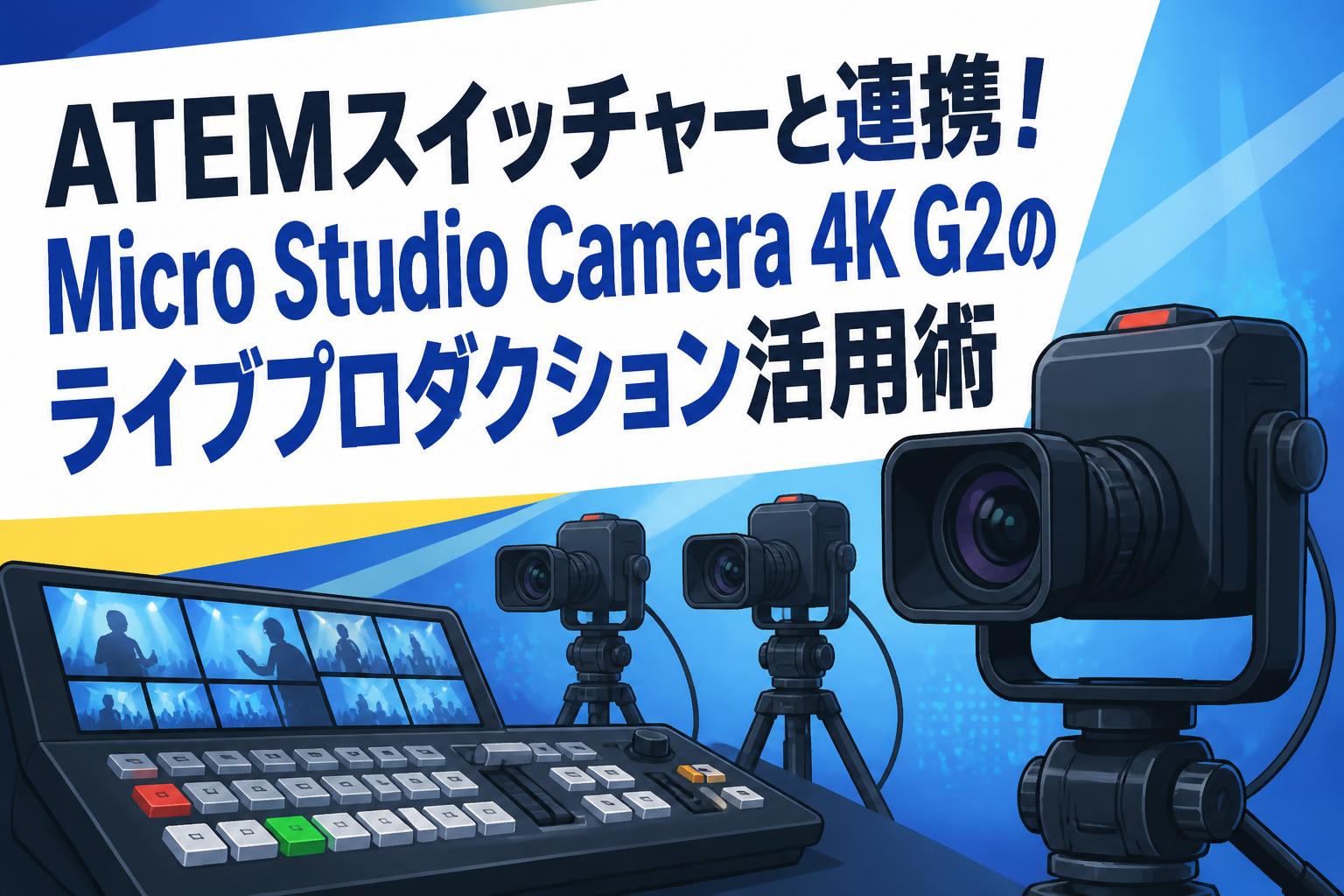 ATEMスイッチャーと連携！Micro Studio Camera 4K G2のライブプロダクション活用術