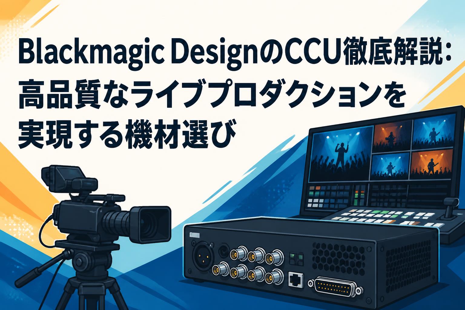 Blackmagic DesignのCCU徹底解説：高品質なライブプロダクションを実現する機材選び