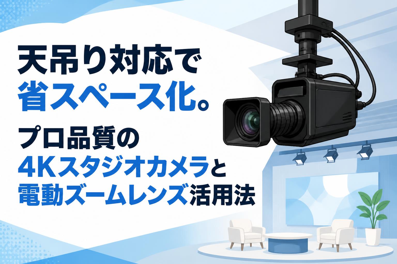 天吊り対応で省スペース化。プロ品質の4Kスタジオカメラと電動ズームレンズ活用法
