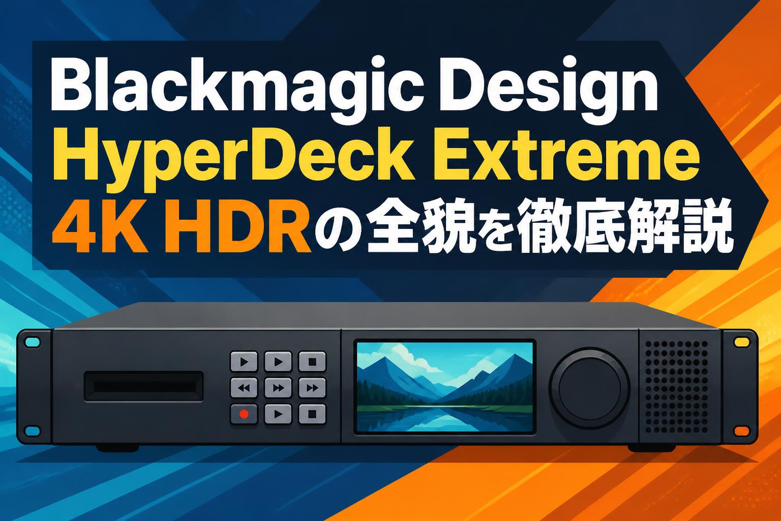 Blackmagic Design HyperDeck Extreme 4K HDRの全貌を徹底解説