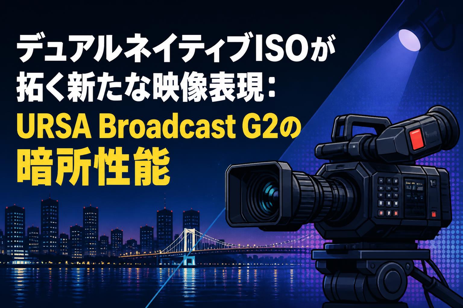 デュアルネイティブISOが拓く新たな映像表現：URSA Broadcast G2の暗所性能