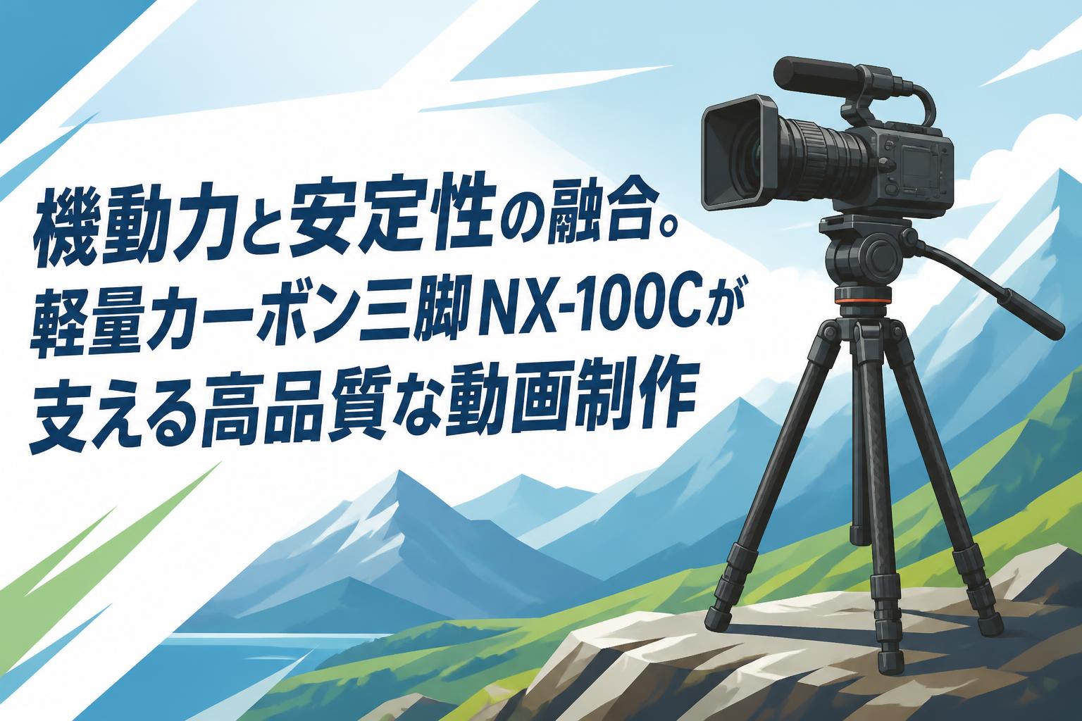 機動力と安定性の融合。軽量カーボン三脚NX-100Cが支える高品質な動画制作