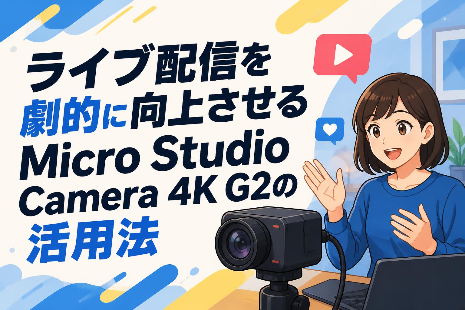 ライブ配信を劇的に向上させるMicro Studio Camera 4K G2の活用法