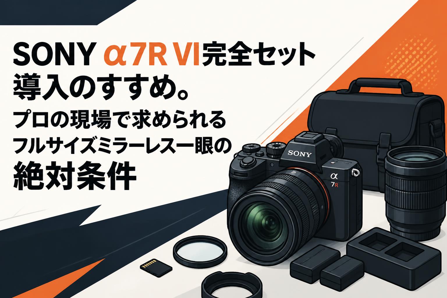 SONY α7R VI完全セット導入のすすめ。プロの現場で求められるフルサイズミラーレス一眼の絶対条件