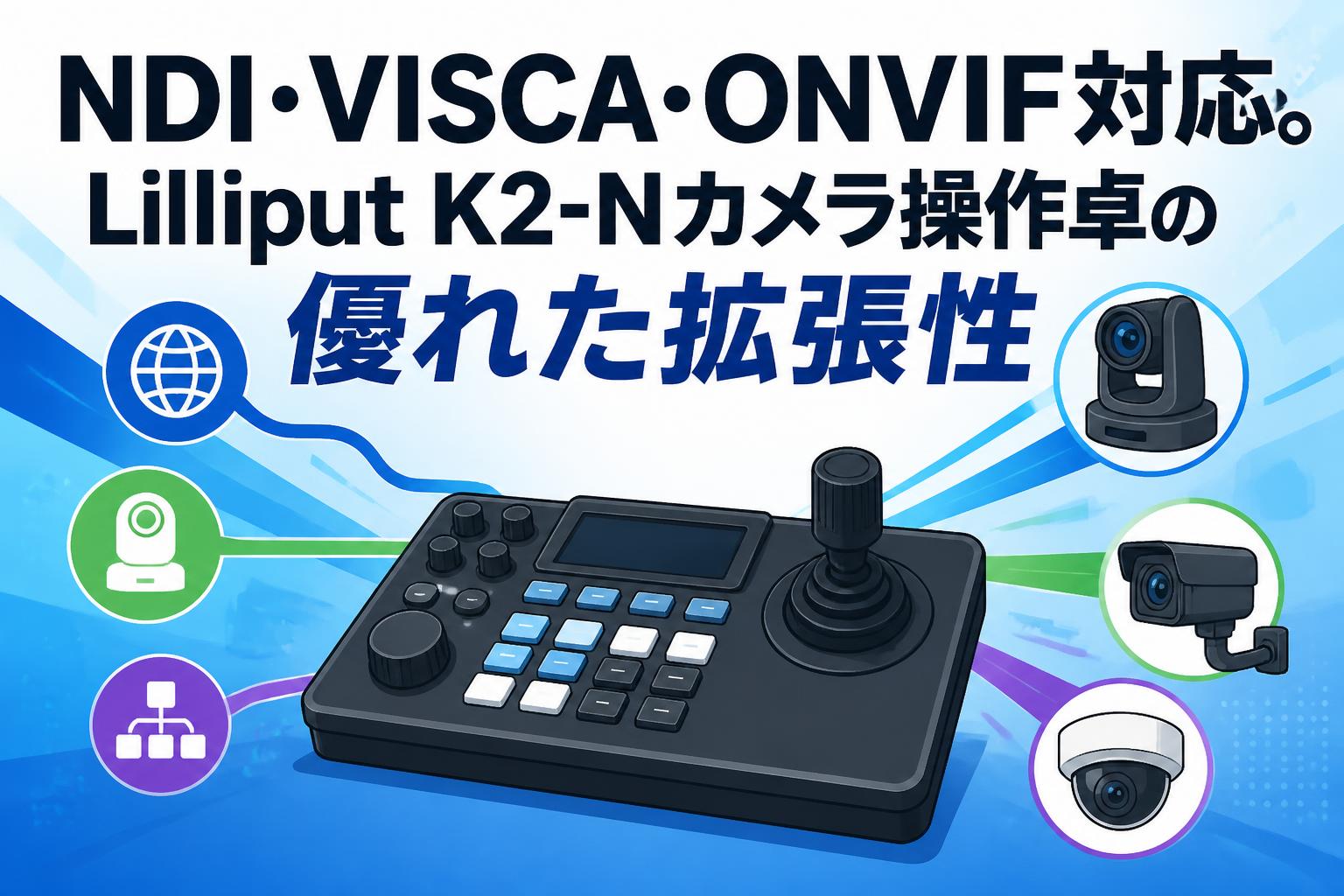 NDI・VISCA・ONVIF対応。Lilliput K2-Nカメラ操作卓の優れた拡張性