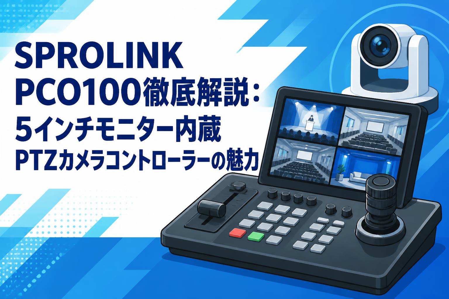 SPROLINK PCO100徹底解説：5インチモニター内蔵PTZカメラコントローラーの魅力
