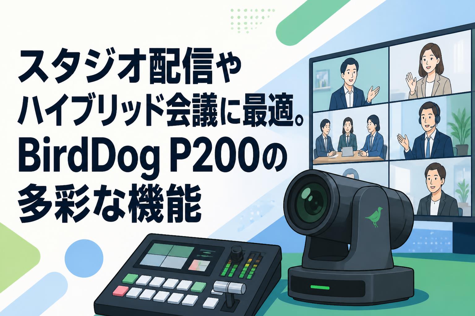 スタジオ配信やハイブリッド会議に最適。BirdDog P200の多彩な機能